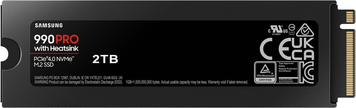 Samsung 990 PRO 2 TB M.2 PCI Express 4.0 NVMe V-NAND MLC