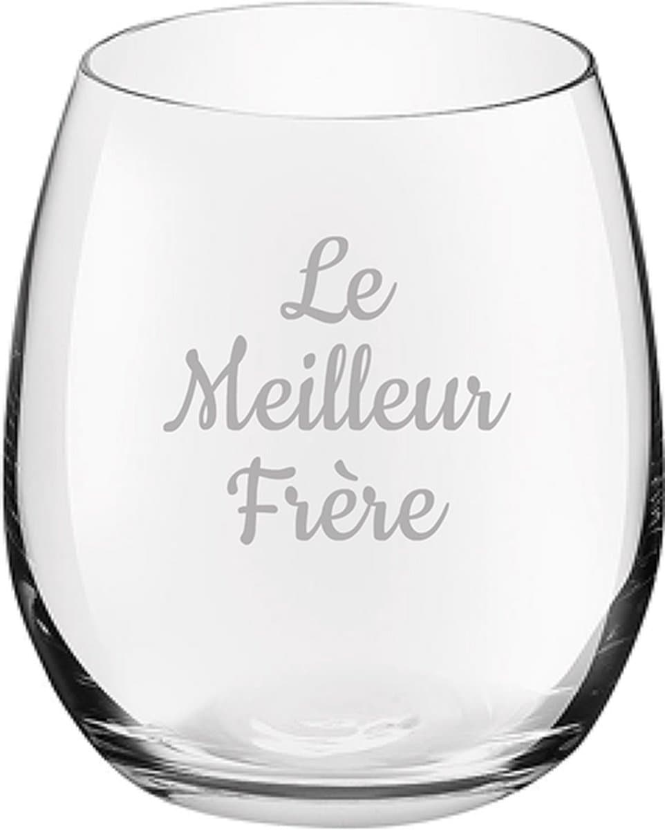 Drinkglas gegraveerd - 39cl - Le Meilleur Frère