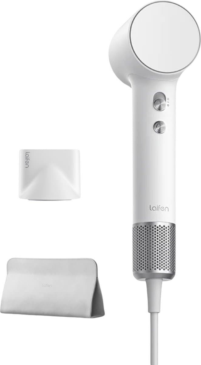 Laifen Mini High Speed Fohn - Wit - Compacte haardroger met ionische technologie - Met kindermodus - 3 warmtestanden - Reisformaat - Reisfohn