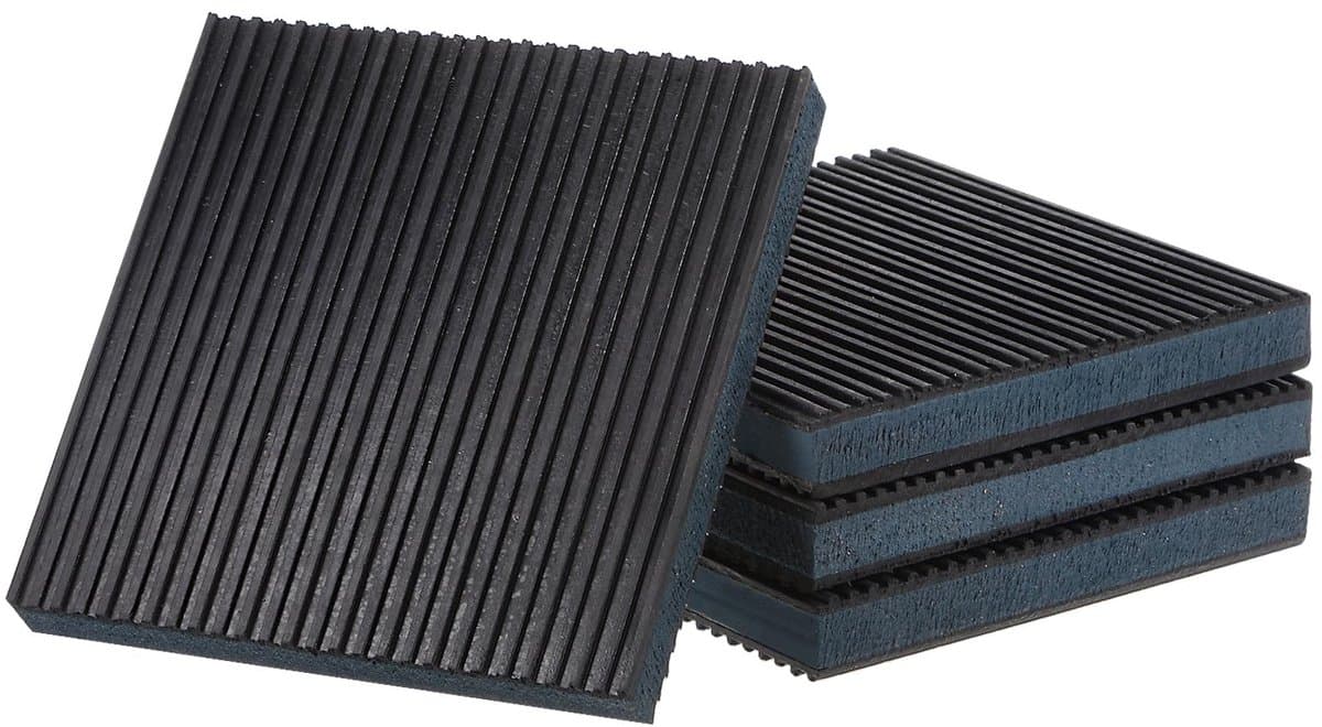 LIVIA HOME- Anti-vibratie Pads - 4 Stuks - EVA Schuimrubber - Antislip - Geluidsreductie - Olie- en Weerbestendig - 15,2 cm x 15,2 cm x 2,2 cm - Vibratieisolatie