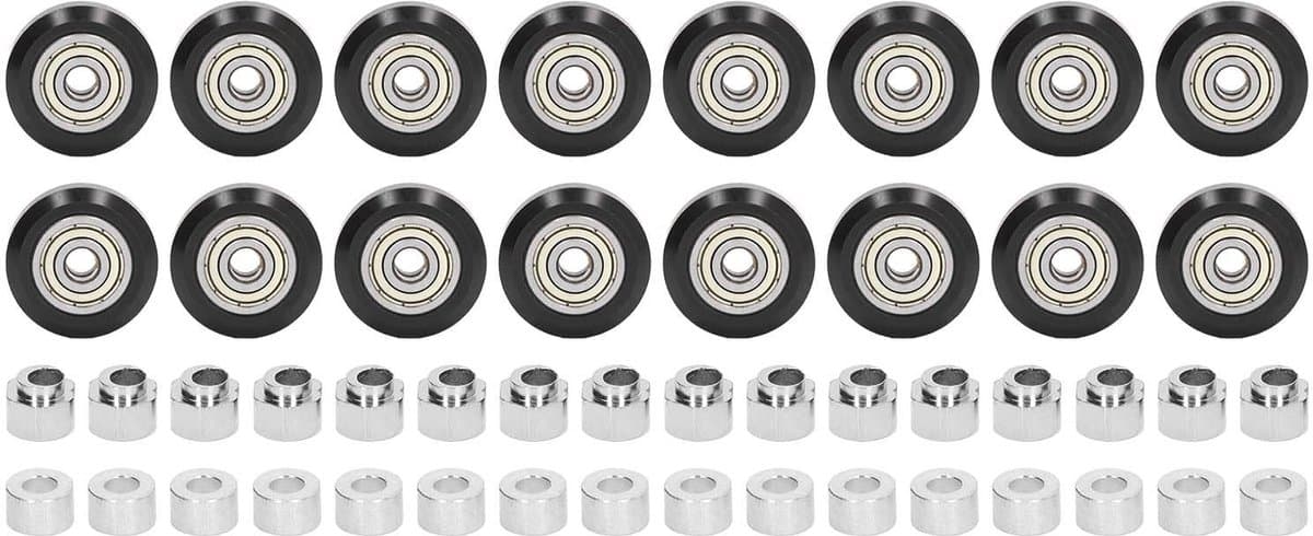 Dailygoods- Katrolwielset 48PCS - POM Katrolwielen - Buitendiameter 24 mm - Hoogte 10 mm - Binnendiameter 5 mm - Hoge afdruknauwkeurigheid - 3D-printerpoelie