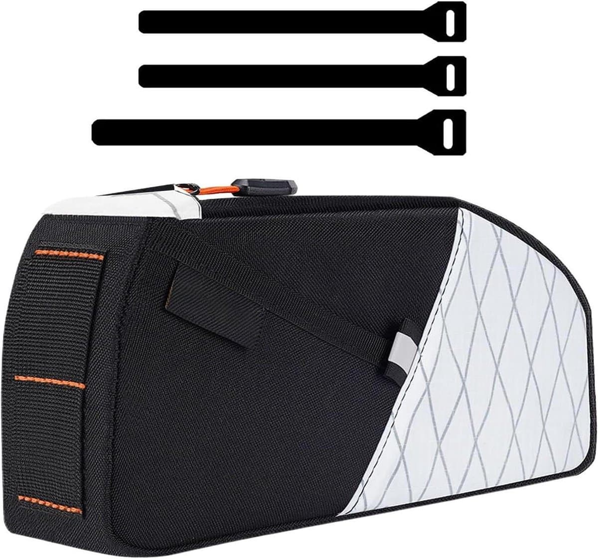 Fiets Frame Tas - Bovenbuis Tas - Fietsen Opbergen - Waterdicht Ontwerp - 24cm Lengte - Zonsondergang Oranje