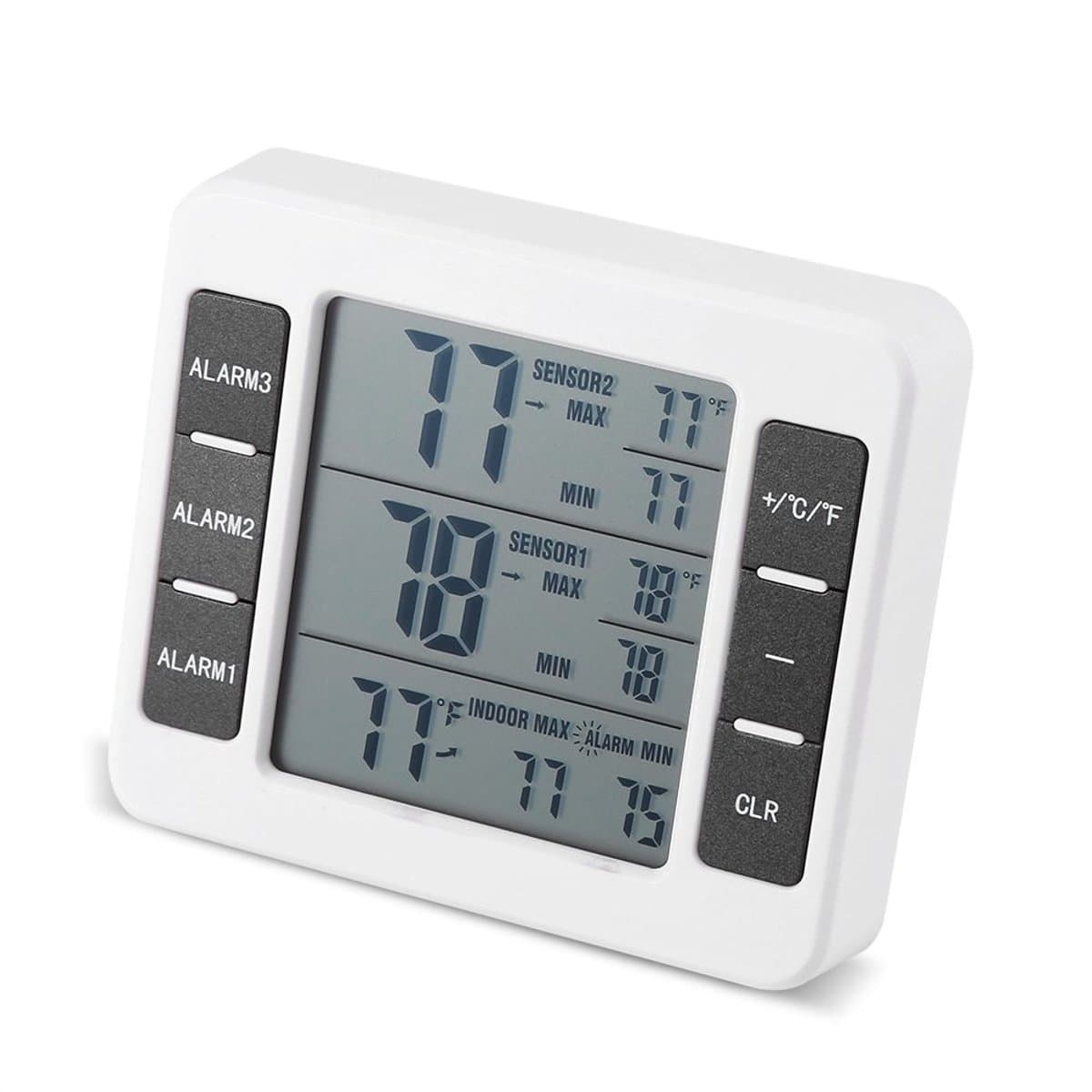 Dailygoods - Draadloze Wifi Thermometer - Alarm voor Koelkast en Vriezer - Digitale weergave - Compact formaat - Nauwkeurige metingen - Handig voor vo...