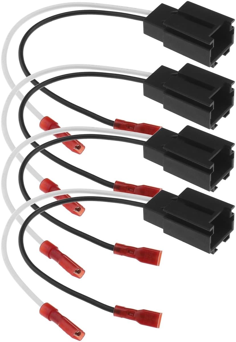 Dailygoods - 4-delige auto audio luidspreker bedradingsharnas - Compatibel met Peugeot en Citroen - Zwart - audio connector - Ideaal voor voertuigen