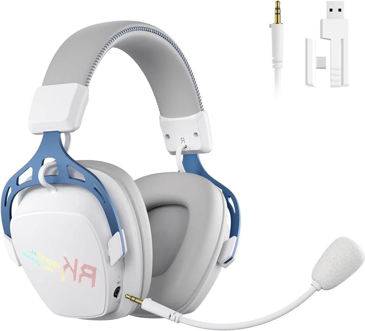 Gaming Headset - Draadloze Koptelefoon - Gaming Audio - 7.1 Surround Sound - Over-ear - Wit
