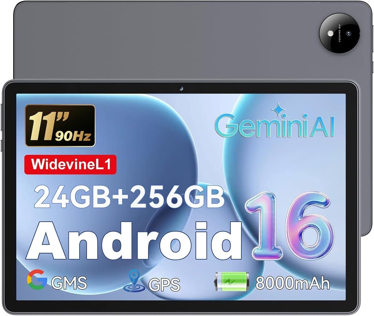 Android Tablet - Octa-Core apparaat - Entertainment en Productiviteit - 1TB Uitbreidbaar Geheugen - 11 Inch Scherm - Grijs