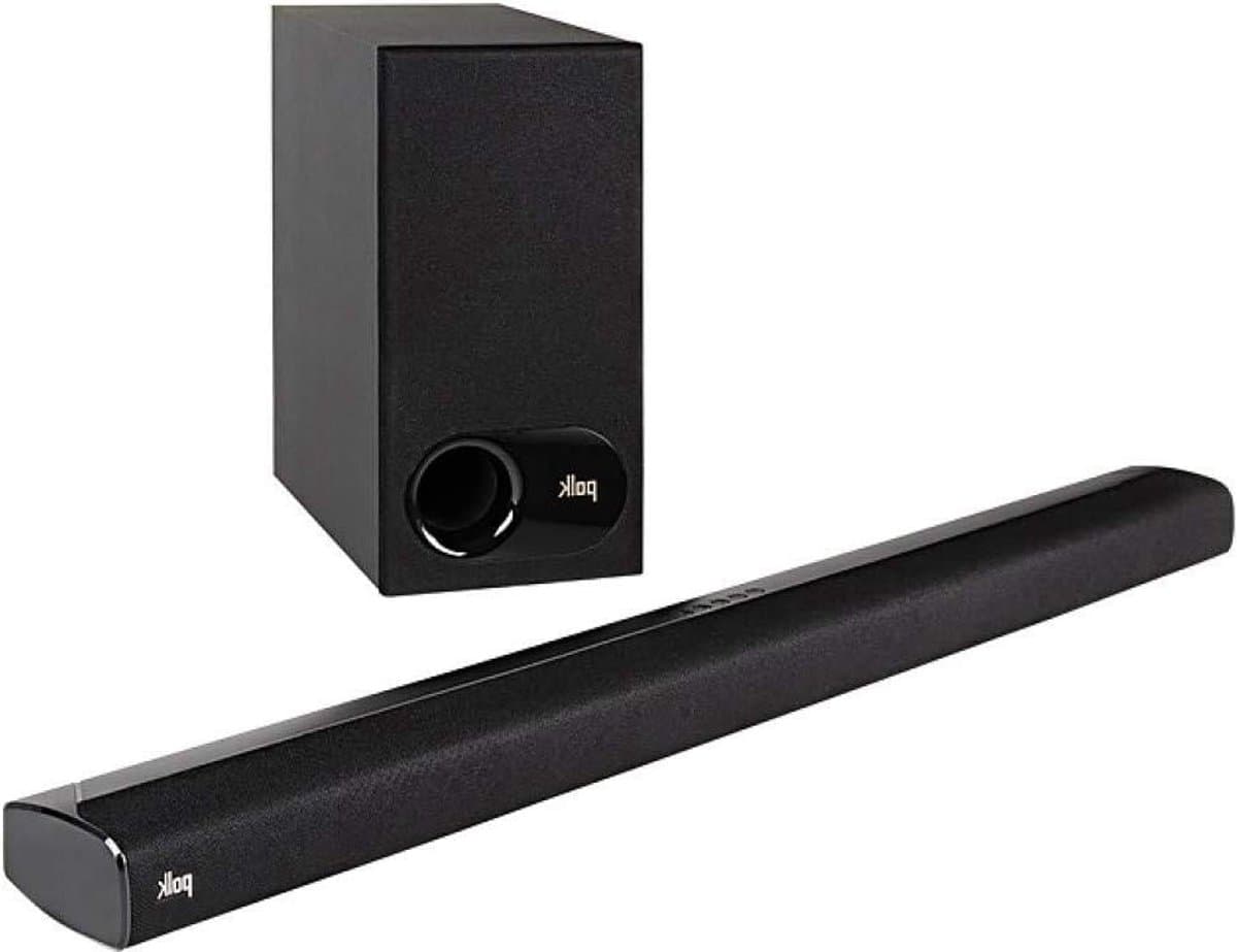 Soundbar met subwoofer - Hifi geluidssysteem - Thuisbioscoop ervaring - Dolby Digital - Compact formaat - Zwart