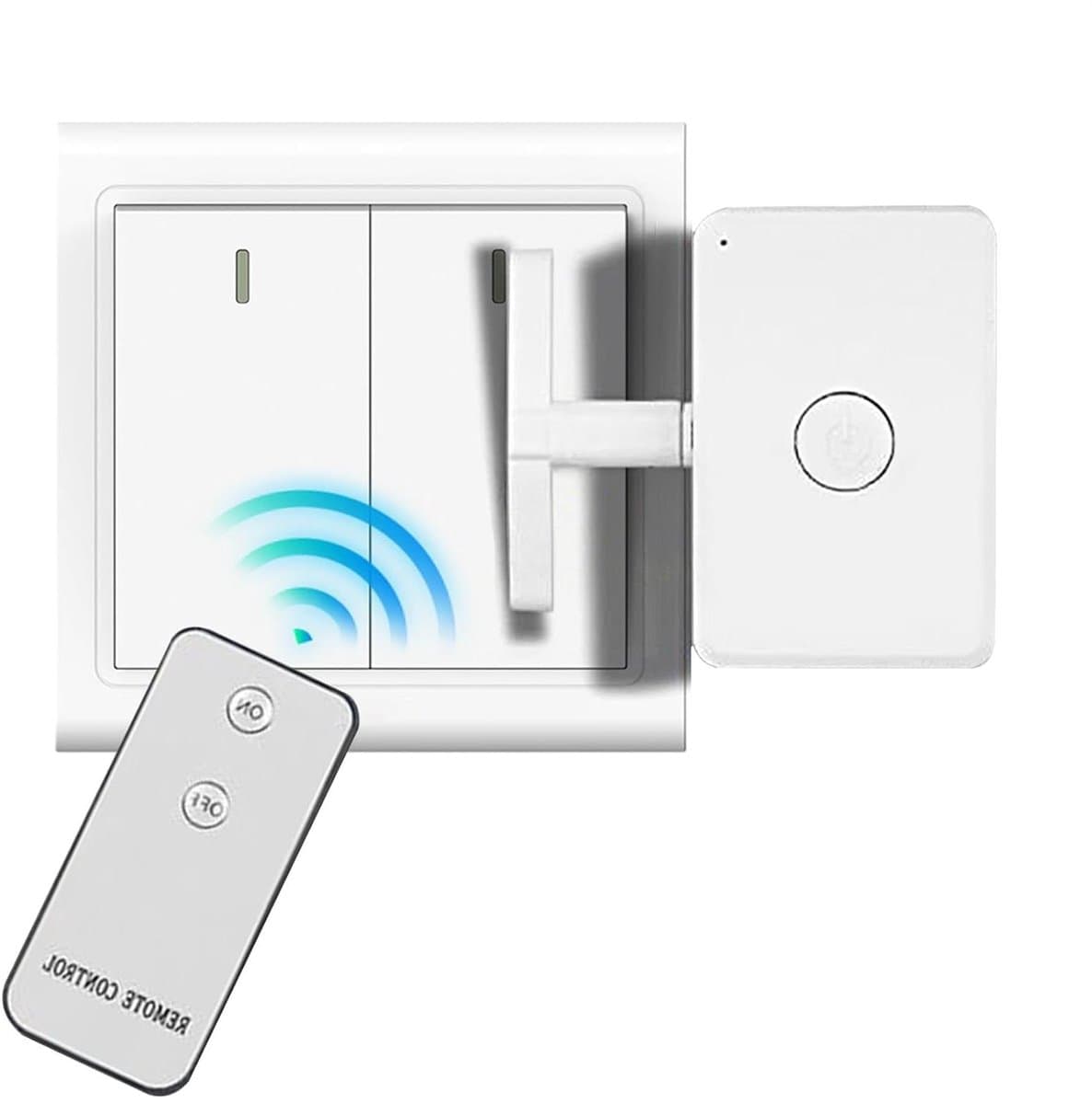 Drukknop Afstandsbediening - Slimme Controller - Apparaten Bediening - Draadloze Installatie - 10 Meter Bereik - Wit