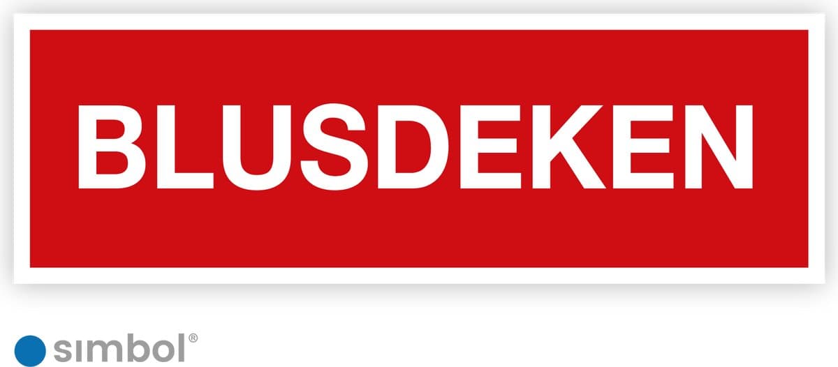 Simbol® - Stickers Blusdeken - Formaat 15 x 45 cm.
