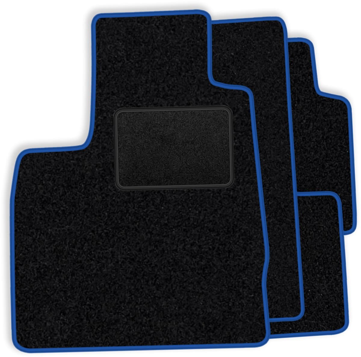 Set velours vloermatten geschikt voor Daewoo Lanos 1997-2008 - blauwe afwerking