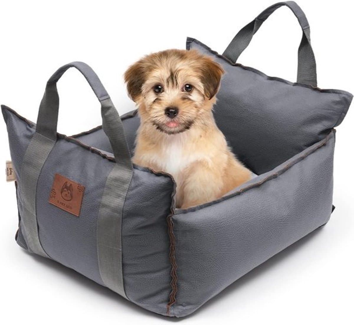 Multifunctioneel autostoelbed voor honden en katten - Met veiligheidsgordel en comfortabel kussen