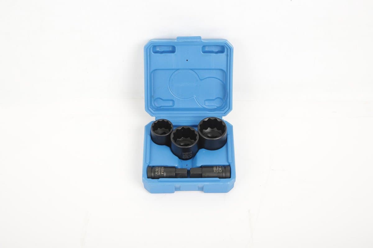 HBM 5 Delige 12 Punts Kracht Aandrijfas Doppenset, Montageset Met 1/2 inch Opname voor VAG
