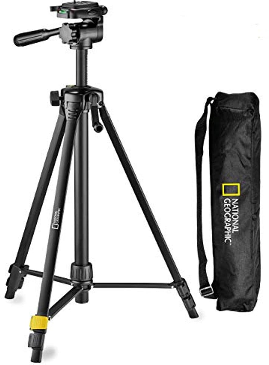 Middelgroot fotostatief met 3-wegkop en snelsluiting - 3-delige poten, ergonomische handgreep, maximale belasting 1,5 kg