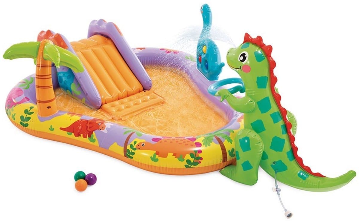 Intex Dino Park Opblaasbaar Speelcentrum - 201 x 157 x 69 cm, Multi