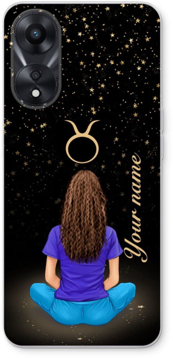 Gepersonaliseerd - Case Company® - Hoesje geschikt voor Oppo A78 5G hoesje - Sterrenbeeld N°4 - Soft Cover Telefoonhoesje - Bescherming aan alle Kanten en Schermrand