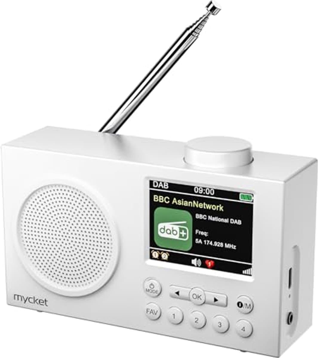 Draagbare DAB/DAB+ Radio met Bluetooth 5.0, FM Digitale Radio en Dual Wekker
