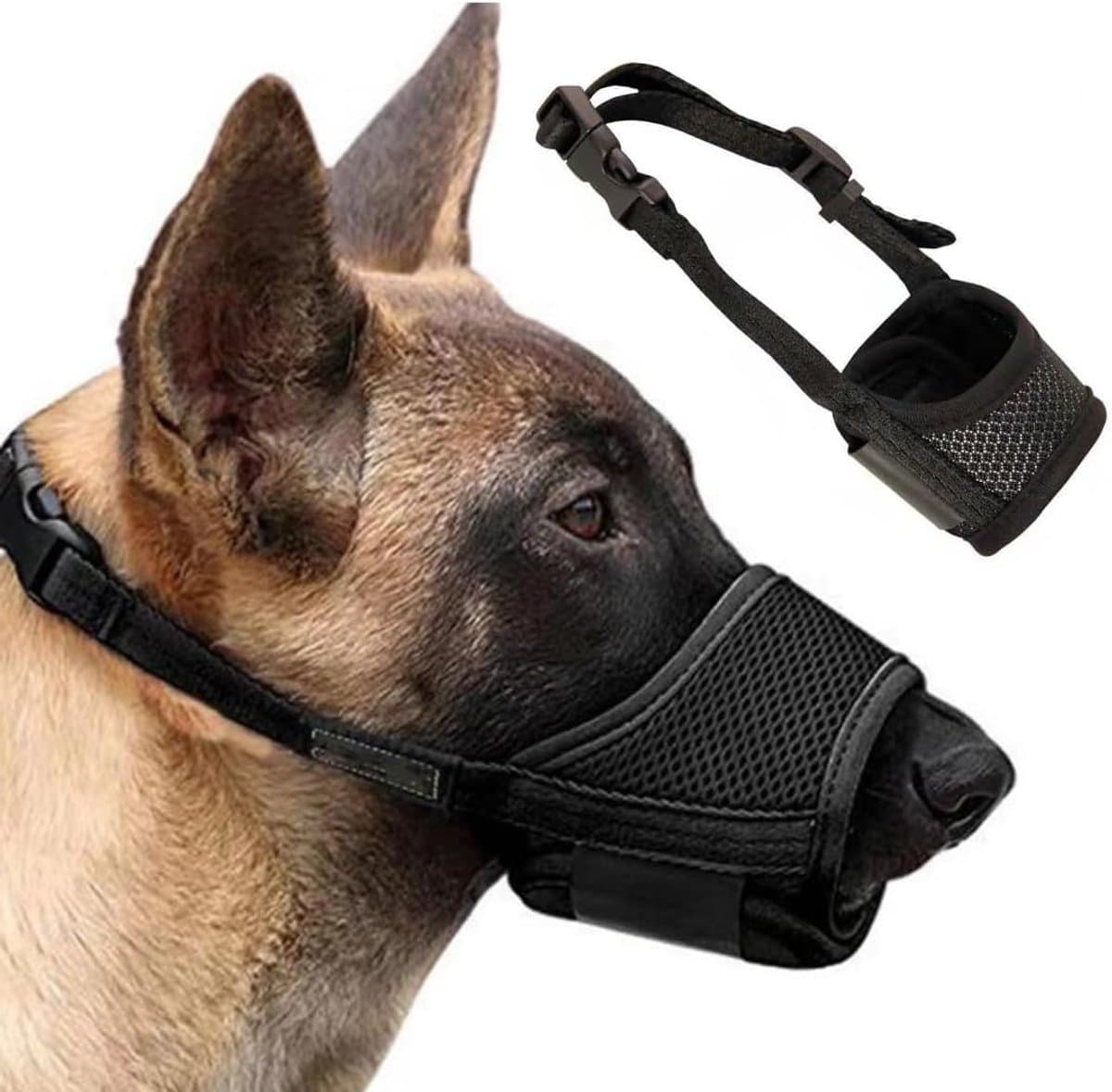 Muilkorf voor kleine honden met korte snuit (XS) - Ademend mesh-design tegen blaffen, bijten en kauwen - Comfortabel en veilig