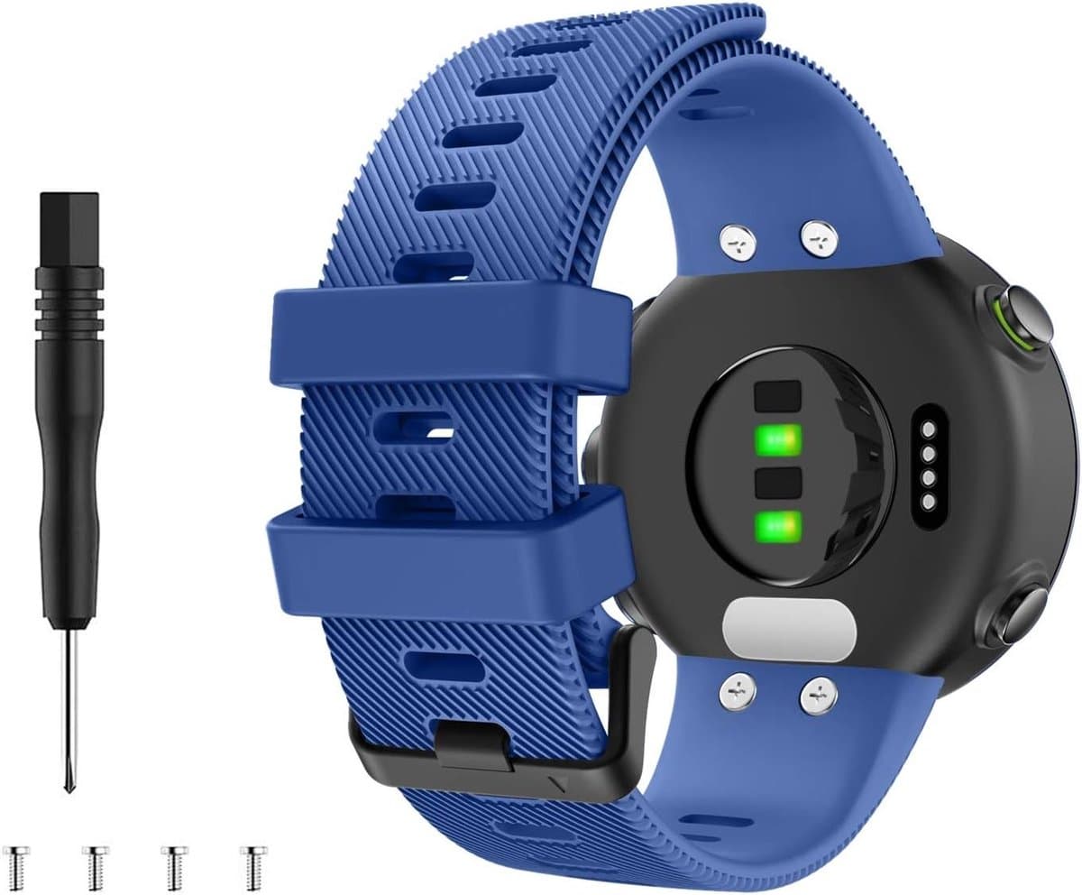 Zachte silicone vervangband voor Garmin Forerunner 45, verstelbare sportarmband met comfortabele pasvorm en duurzame kwaliteit