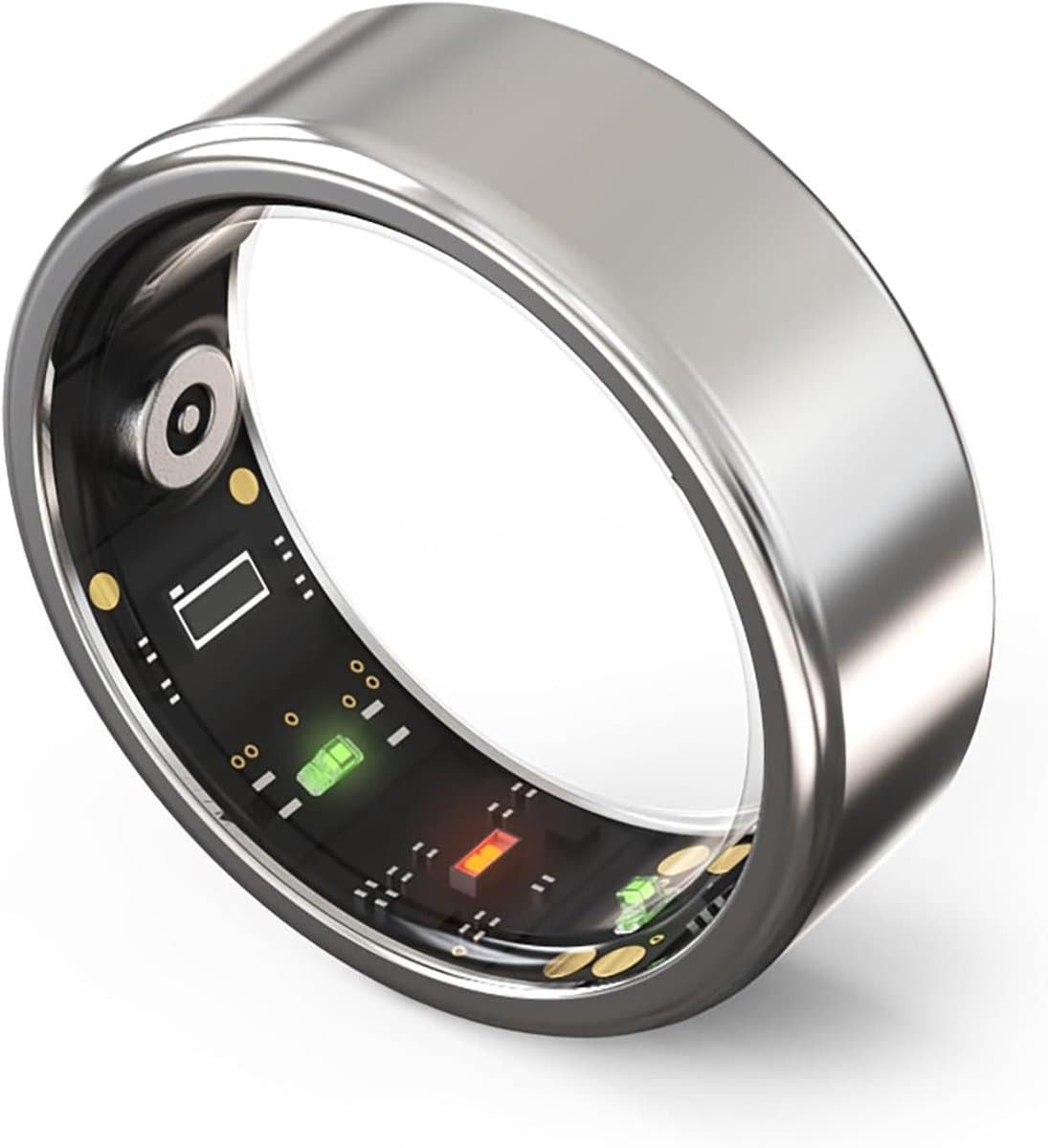 Slimme Ringen - Fitness Tracker Ring - Gezondheid Monitoren - Titanium Legering - 7# - Zilver