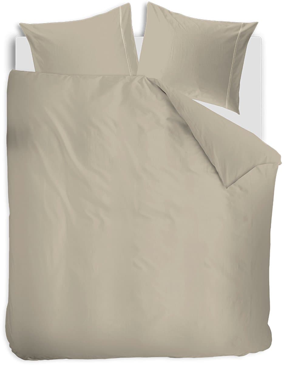 Auping Beige satin Dekbedovertrek - Tweepersoons 260 x 220 cm - Katoensatijn - Beige