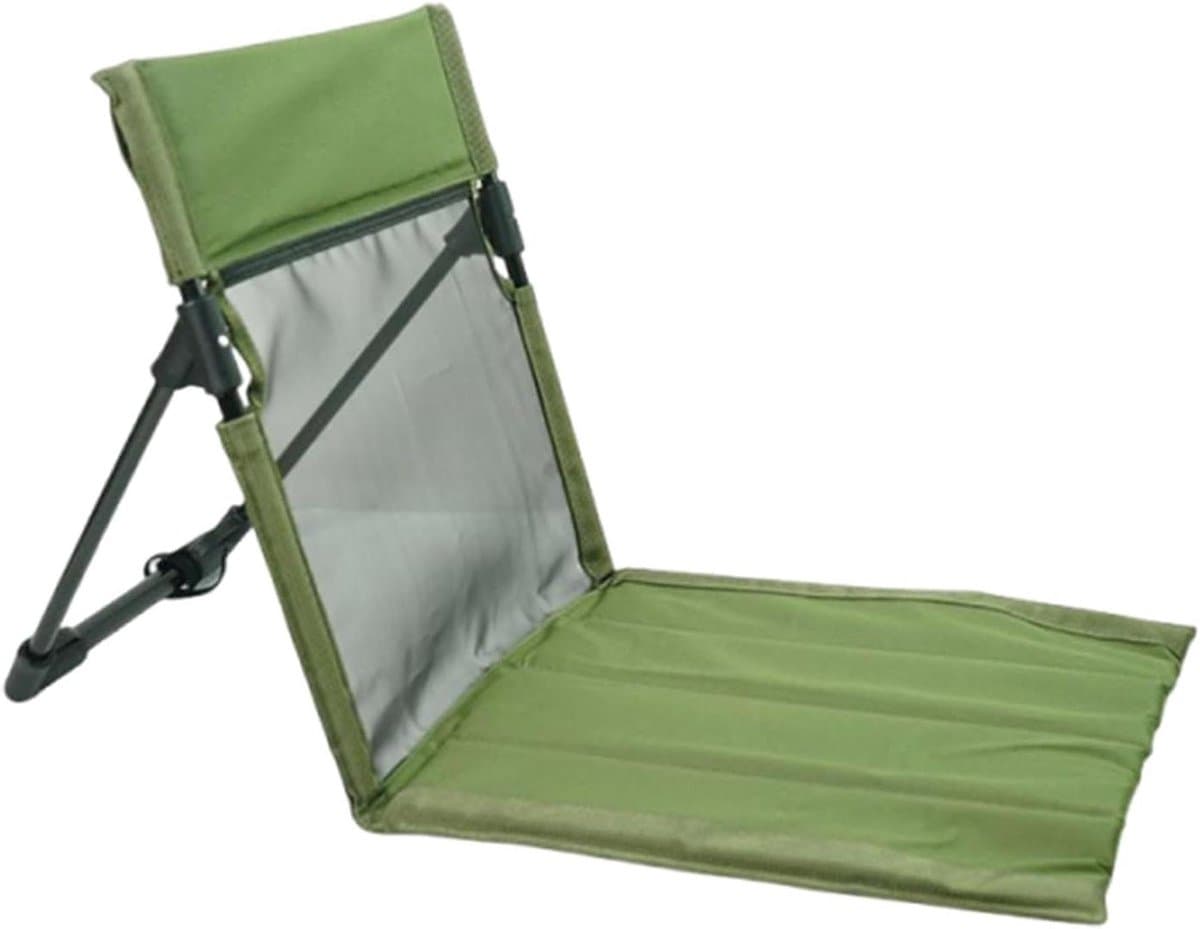 Opvouwbare campingstoel - Lichtgewicht kruk - Buiten ontspannen - Ademende mesh rug - 39 cm hoog - Groen