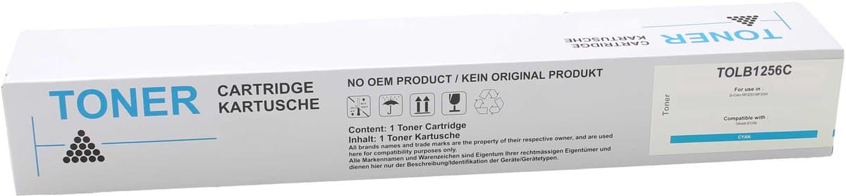 Olivetti - Tonercartridge - TOLB1256C - Cyaan - ca. 15.000 pagina's - Huismerk - geschikt voor D-Color MF 3253 D-Color MF 3254
