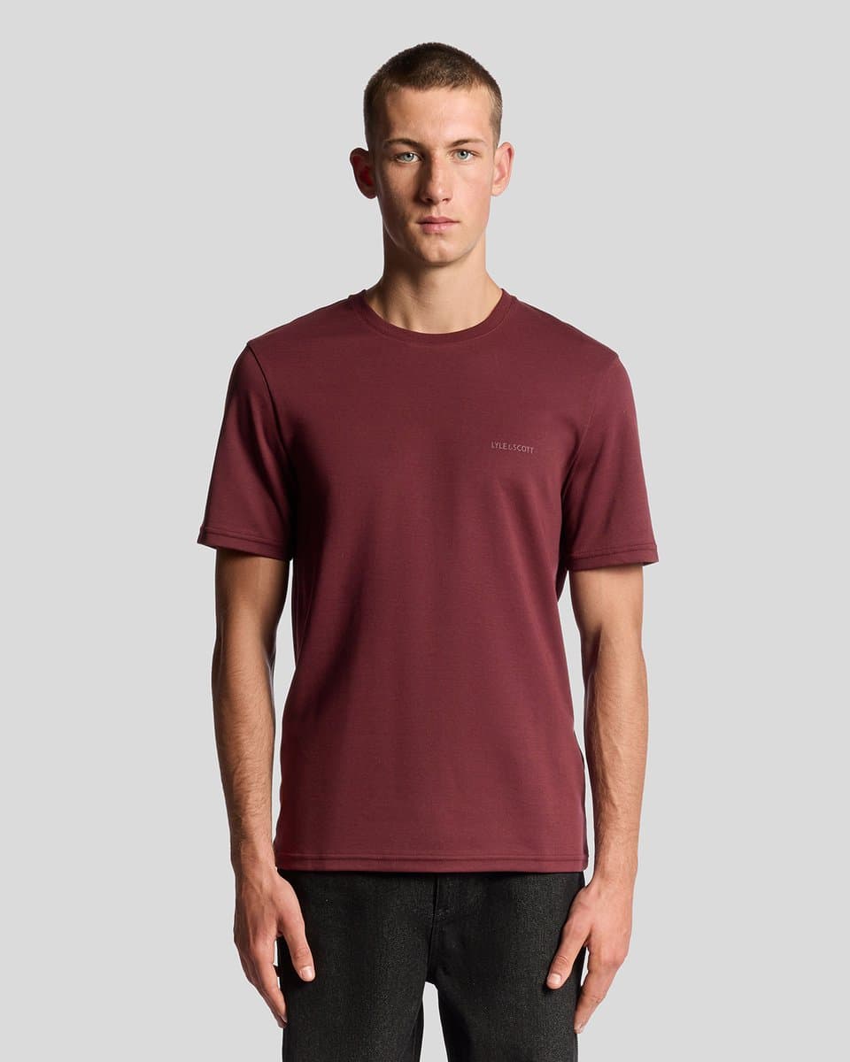 Lyle & Scott - Heren t-shirt - Maat L - Mannen - Rood -