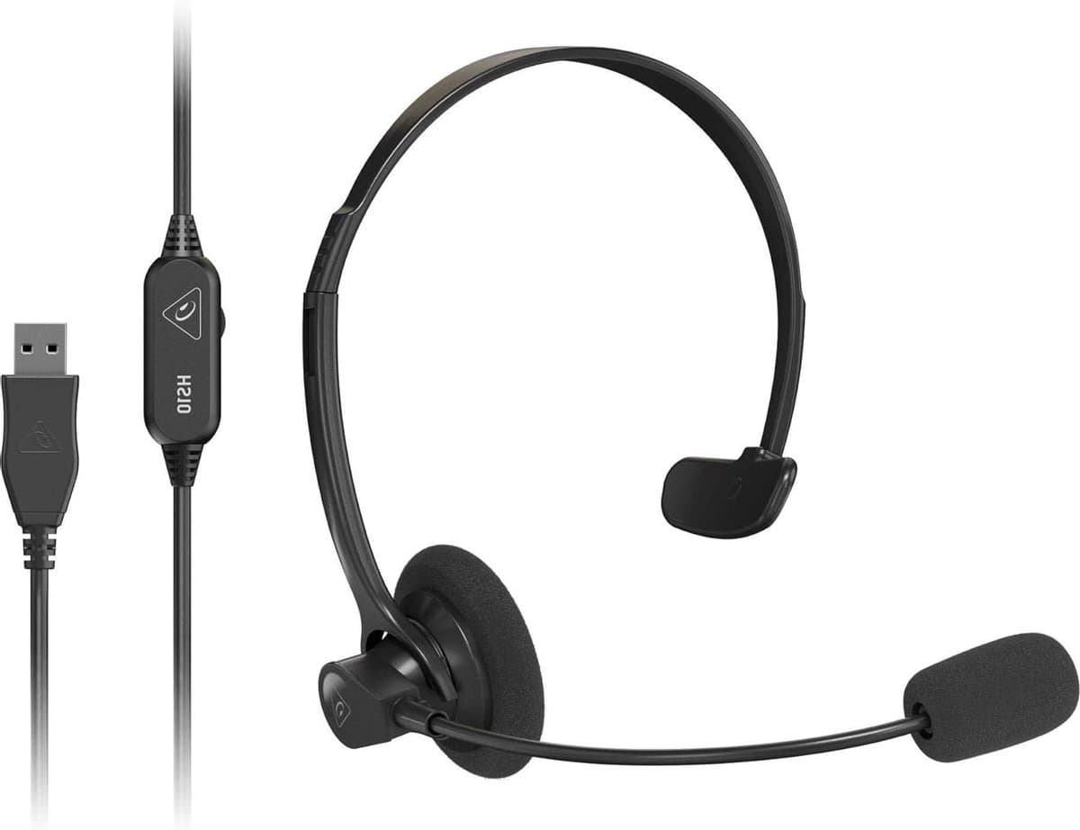 Mono USB Headset - Communicatie Headset - Heldere Gesprekken - Draaibare Microfoon - 90 Grams - Multicolour