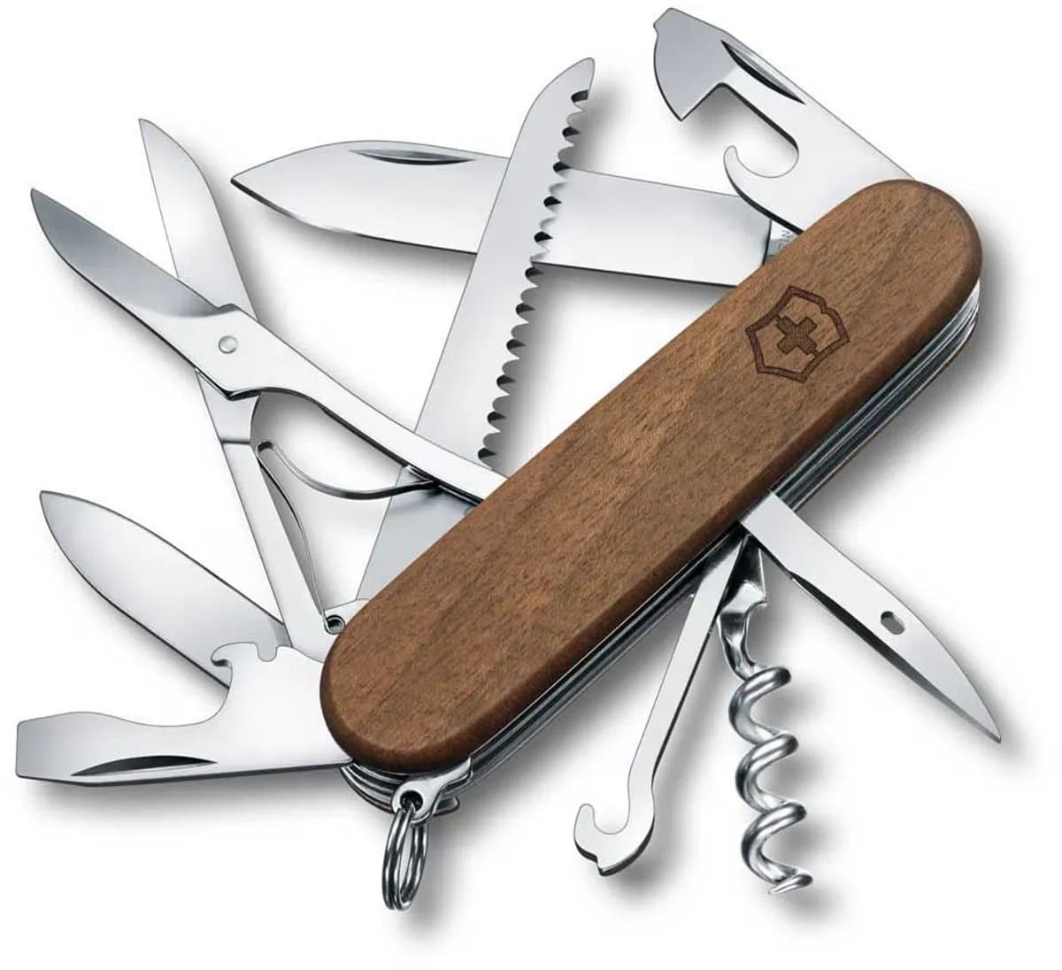 Victorinox Huntsman zakmes - 91 mm, notenhout