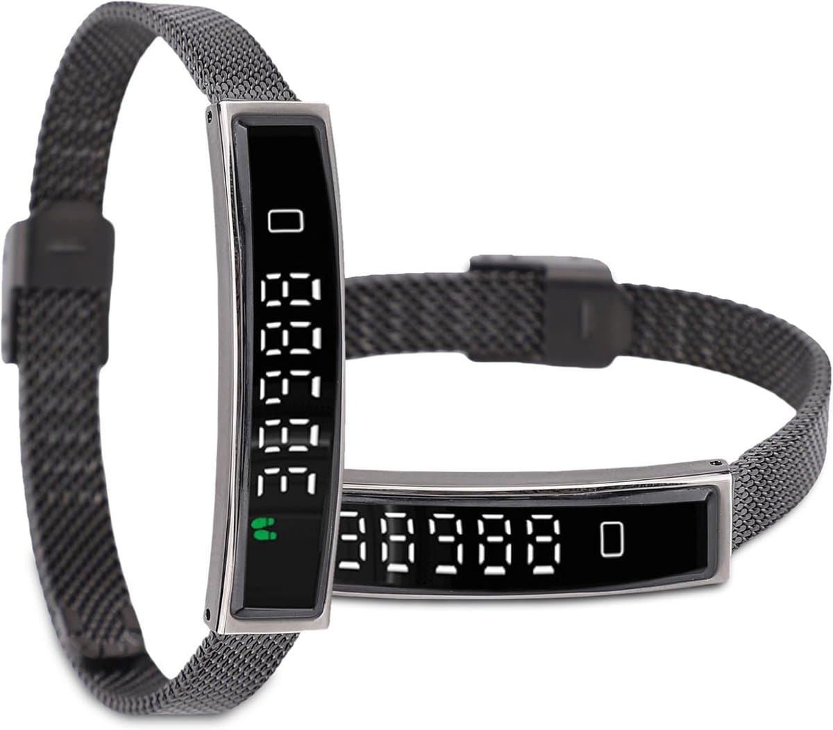 Fitness Tracker - Activiteiten Armband - Gezondheid Monitoren - Externe Camera Bediening - 110 gram - Zwart