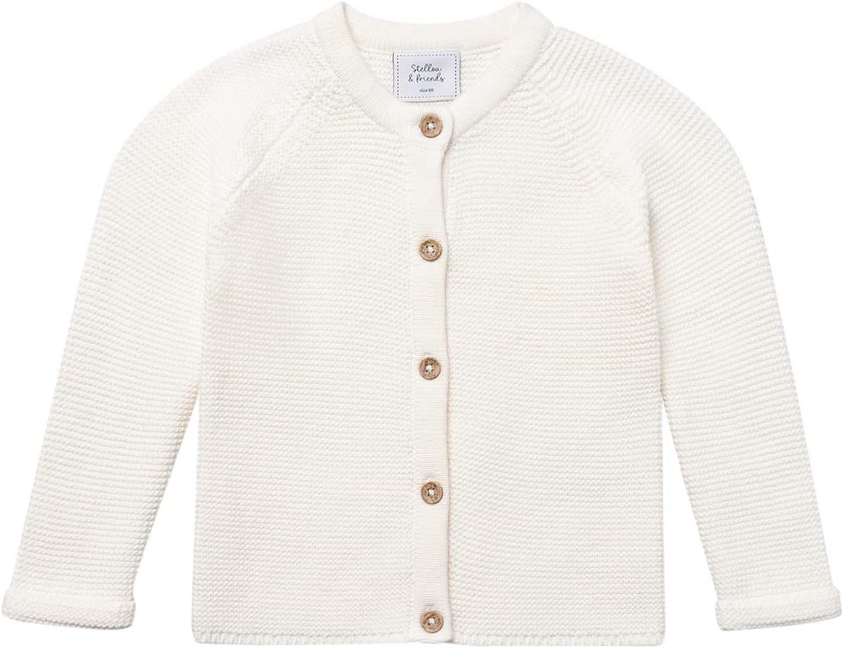 Unisex Baby Cardigan van 100% Katoen met Houten Look Knopen - Zacht & Comfortabel