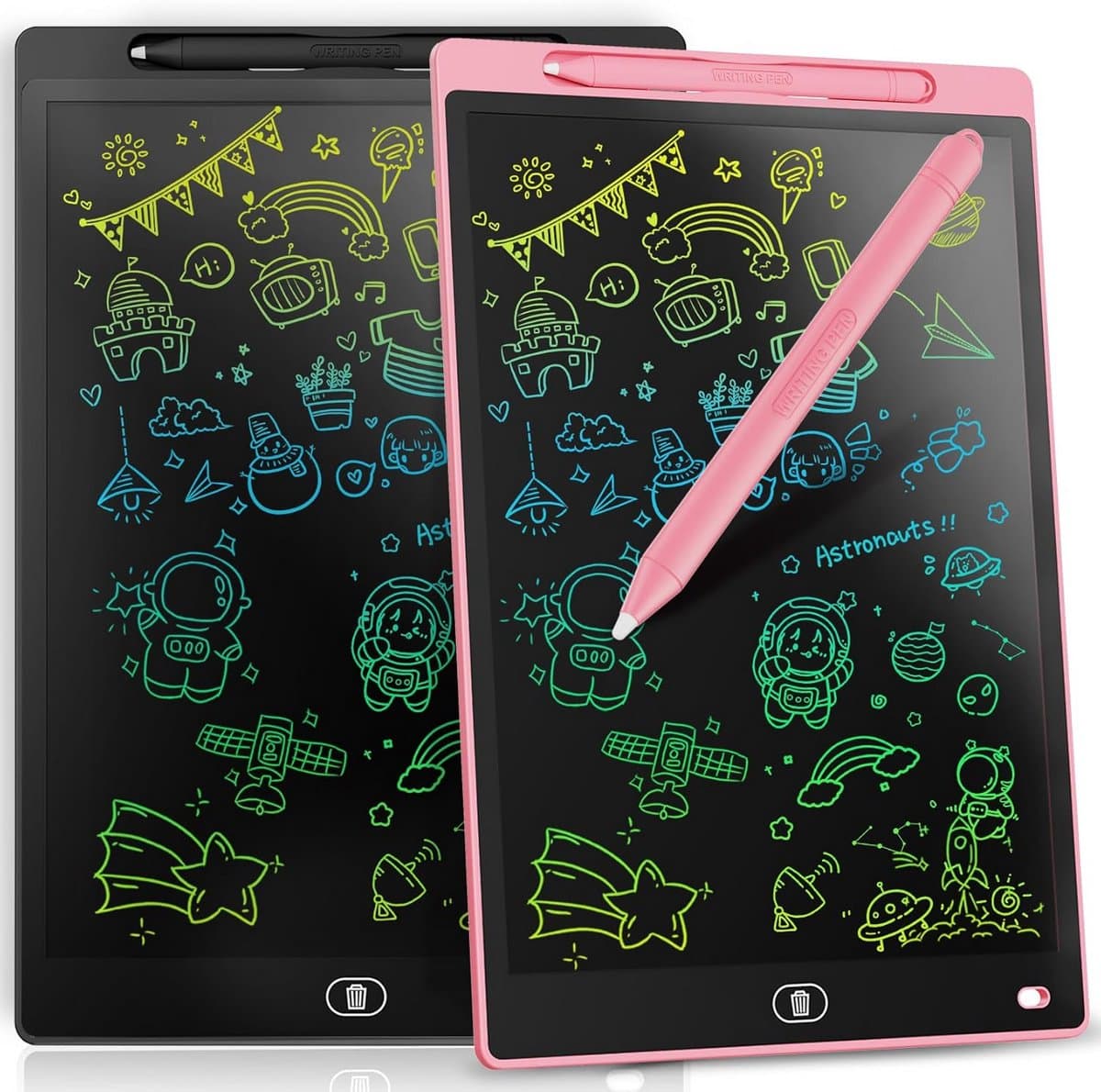 2x Kleurrijk LCD Tekentablet 30 cm - Elektronisch Schrijfblok voor Kinderen