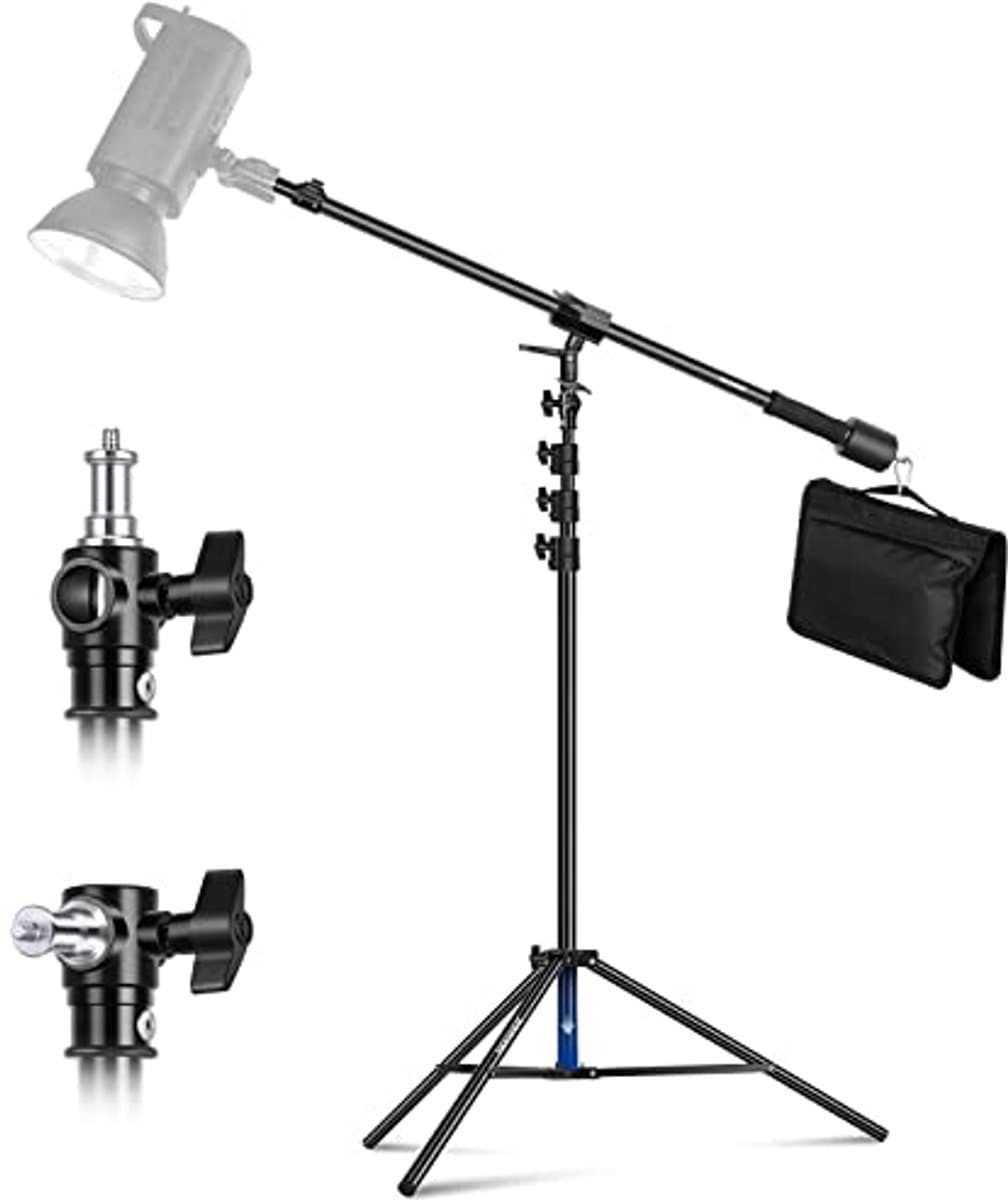 3m Verstelbaar Aluminium Lichtstatief met Boomarm en Contragewicht - Ideaal voor Fotografie en Video