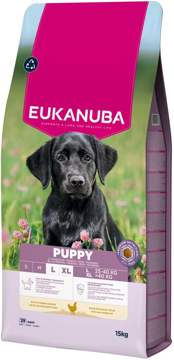 Eukanuba Life Care puppy hondenvoer voor grote rassen met kip 15 kg