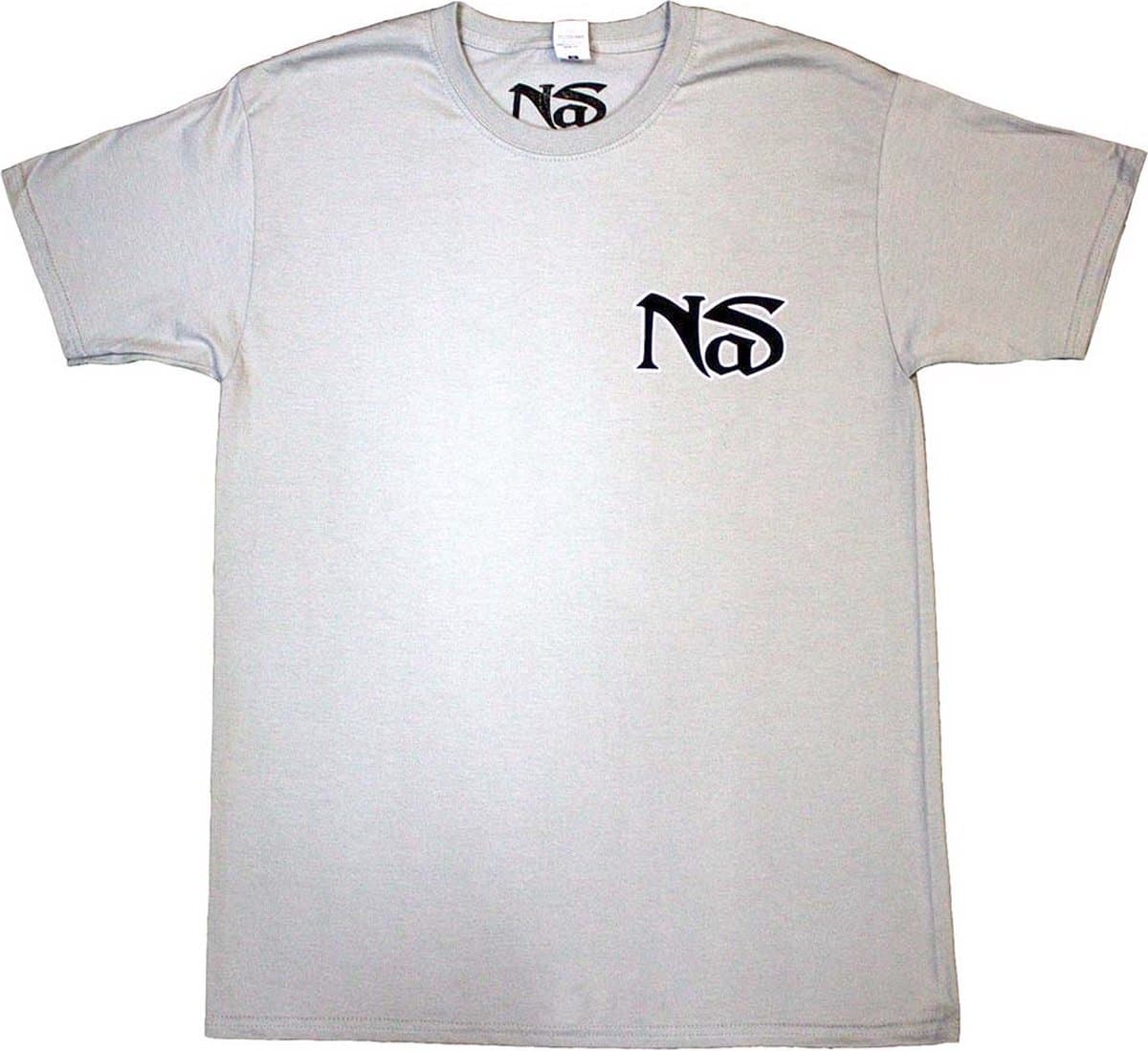 Nas - One Mic Heren T-shirt - 2XL - Grijs