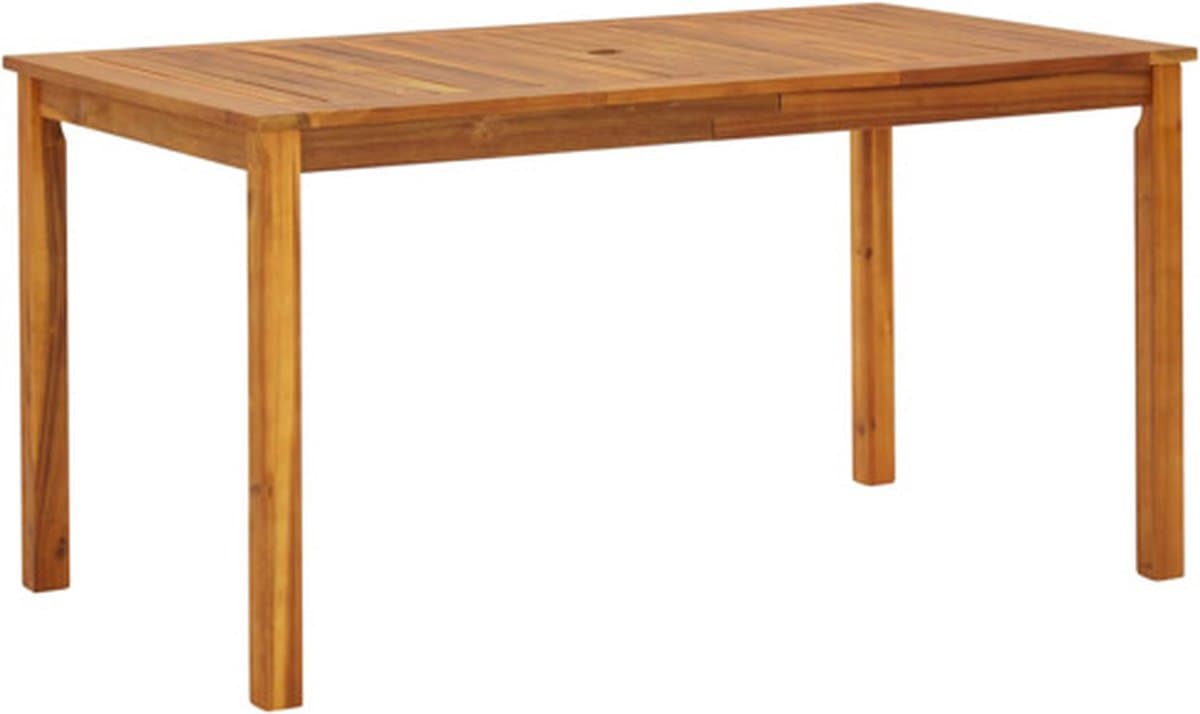 vidaXL - Tuintafel - 140x80x74 - cm - massief - acaciahout