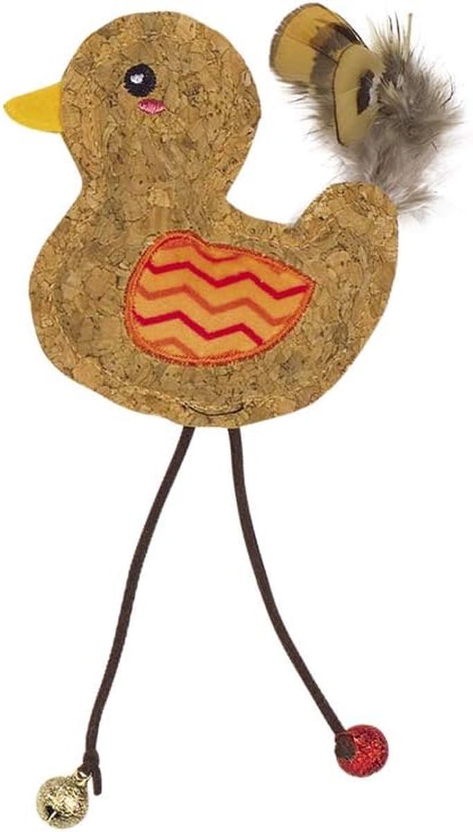 Kurken Vogel - Katten Speeltje - Spelen Stimuleren - Met Catnip - 17 cm - Niet gespecificeerd