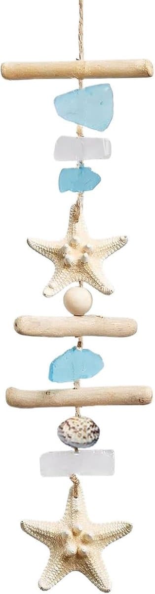 Zeeglas ornament - Wanddecoratie hanger - Kust sfeer creëren - Geïnspireerd ontwerp - 616 cm - Meerkleurig