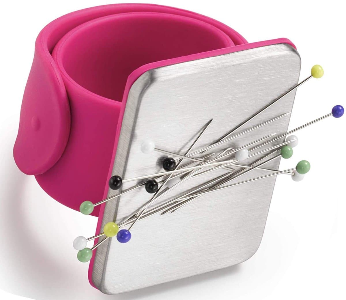 Dailygoods- Naaldenkussen Magnetisch - Siliconen Armband - Vierkant Naaldkussen - DIY Borduurwerk - Haarspelden - Duurzaam Materiaal