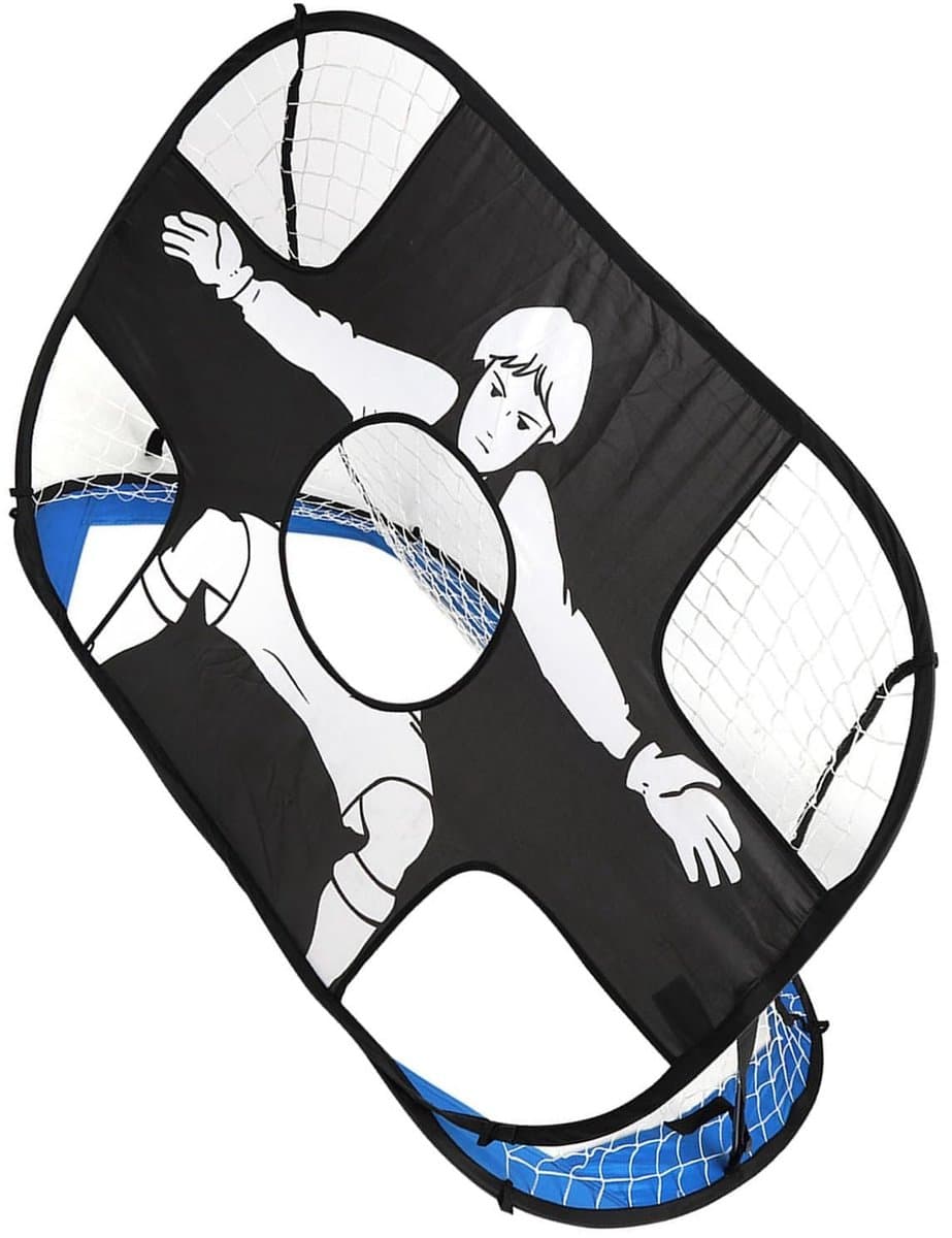 Dailygoods- Voetbaldoelpaalset Draagbaar - Voetbaltrainingsnet - Voetbalnet - Opvouwbaar - Oxford Stof - Kindvriendelijk en Duurzaam