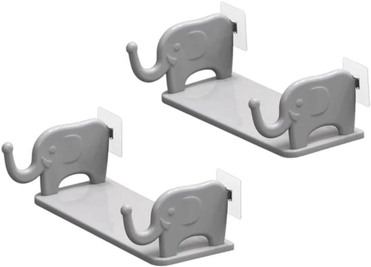Drijvende Wandplanken - Bluetooth-luidsprekers - Muur Stents - Display Plank - 2 Pack - Geen Boor Wandmontage - Opbergrek - Slaapkamer Badkamer Woonkamer Keuken Muur Decor en Opslag - Grijs