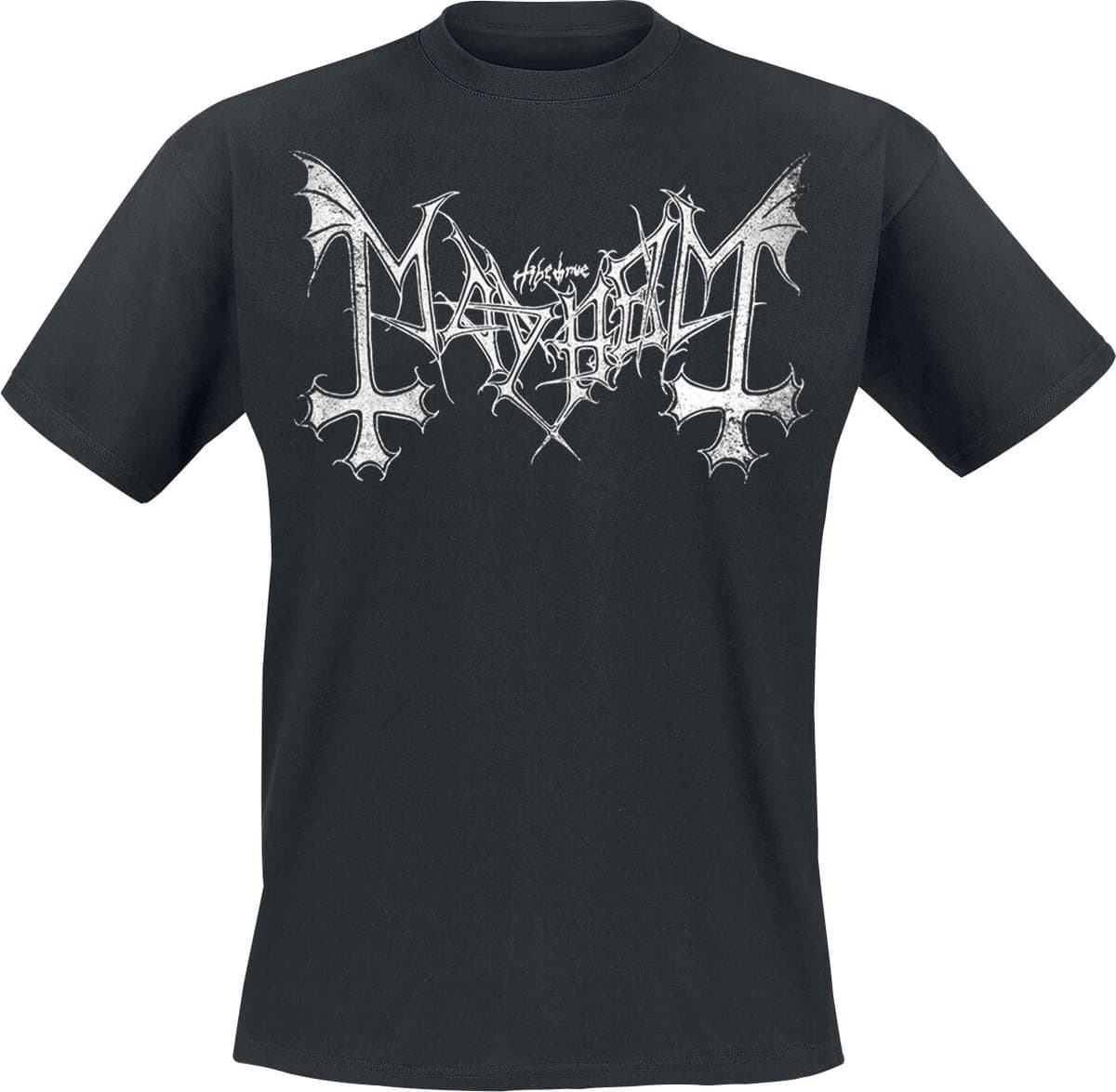 Mayhem Distressed Logo Heren T-shirt - zwart - S