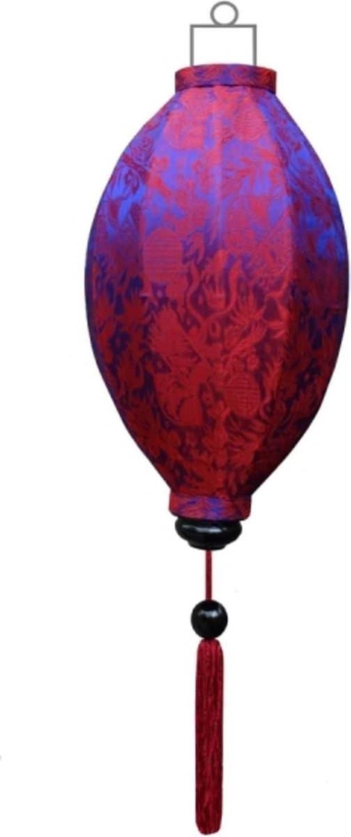 Indigo zijden lampion lamp mango - M-IN-62-S
