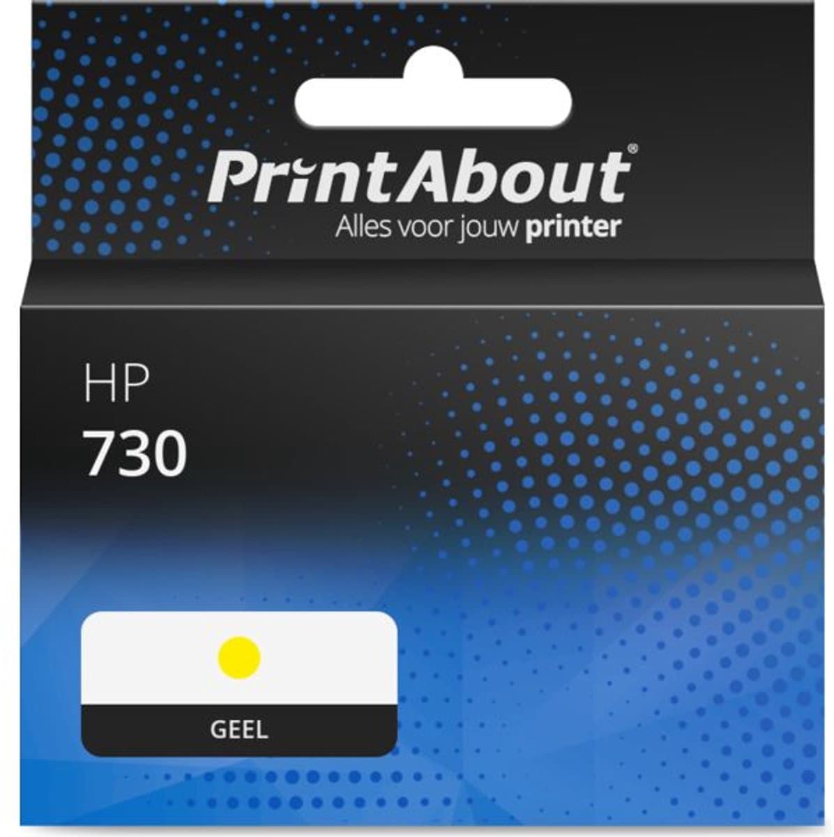 PrintAbout huismerk Inktcartridge 730 (P2V70A) Geel Hoge capaciteit geschikt voor HP