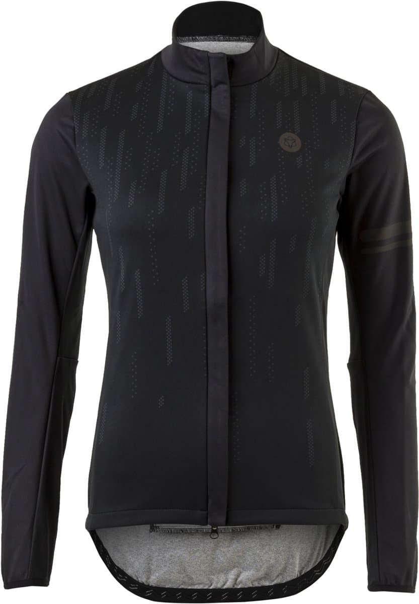 AGU Storm Breaker Winter Fietsjack Essential Dames HIVIS - Zwart - XS - Winddicht - Waterdichte panelen - Gevoerd - Reflecterend
