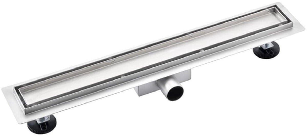 FugaFlow Eccelente Anta douchegoot badkamer 70cm met tegelrooster met vloerflens RVS