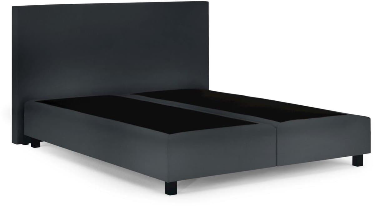 Boxspring Essential - 120x210 Zonder matras - Antraciet Glad - BG Homestyling
