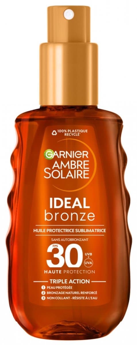 Garnier Ambre Solaire Ideal Bronze Beschermende Olie SPF30 – 150 ml - Luxueuze Zonbeschermingsolie mét Karitéboter