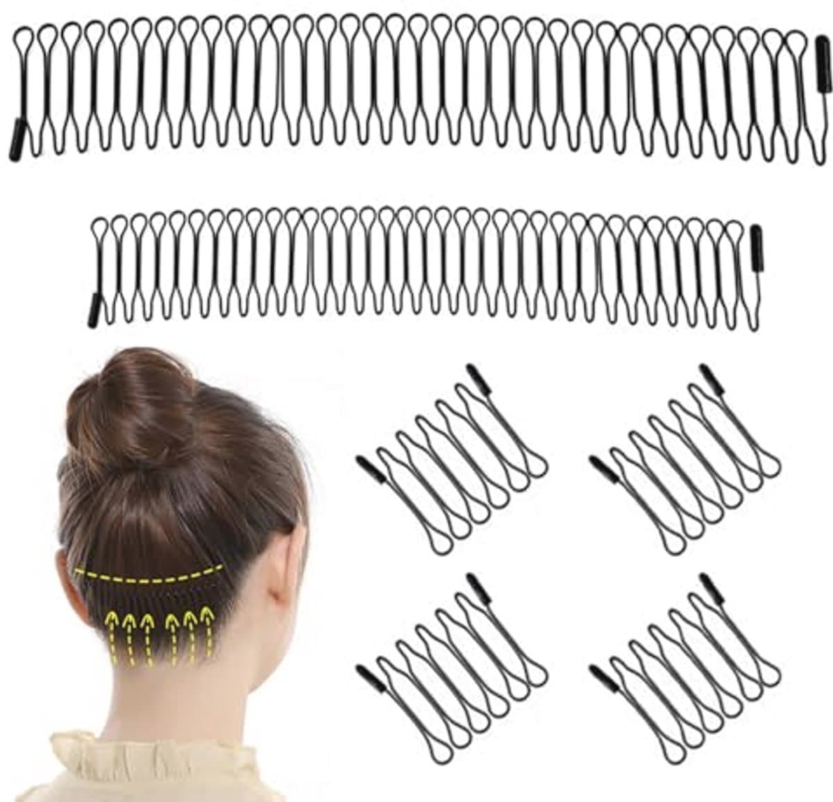 Onzichtbare golvende haarband voor dames en heren - 4 stuks - Perfect voor sport, yoga en dagelijkse styling