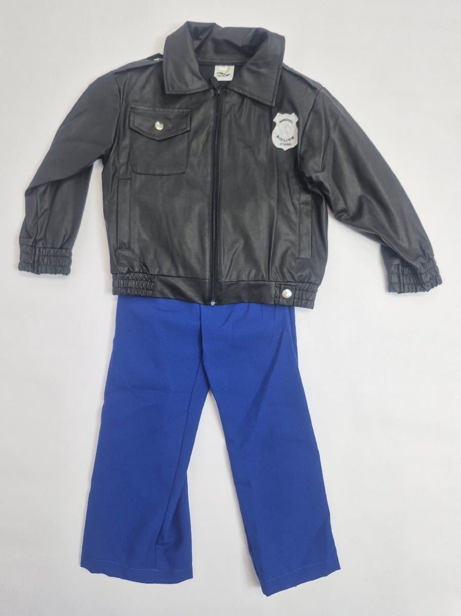 Politie Pak Kids Kinderen Unisex Zwart / Blauw Politie en Boeven Maat 116